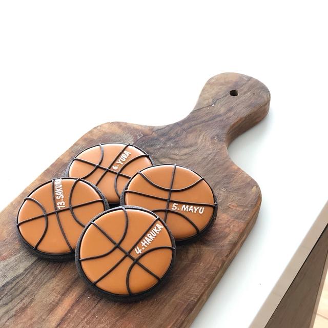 バスケットボールのアイシングクッキー