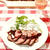 フライパンで8分焼いてあとは放っておくだけ♪美し～いローズ色のローストビーフ＆赤ワインソース。