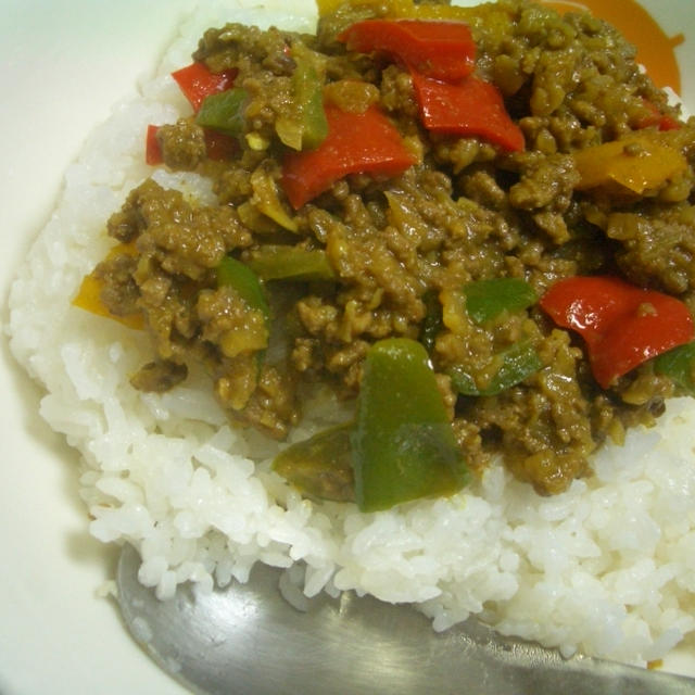 昨日の晩御飯。ケンタロウ特製ドライカレーです☆