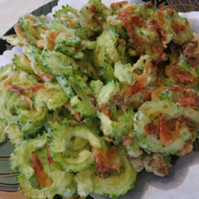 ゴーヤと納豆かき揚げ