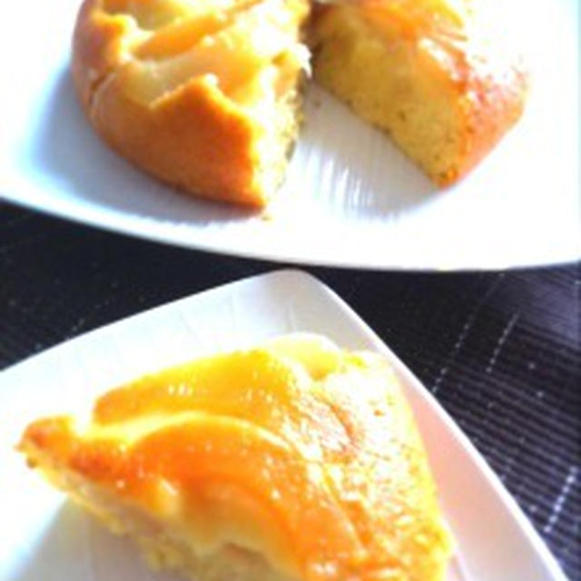 炊飯器で簡単ピーチケーキ②