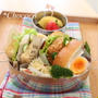 鶏ハムとコロッケサンドのお弁当