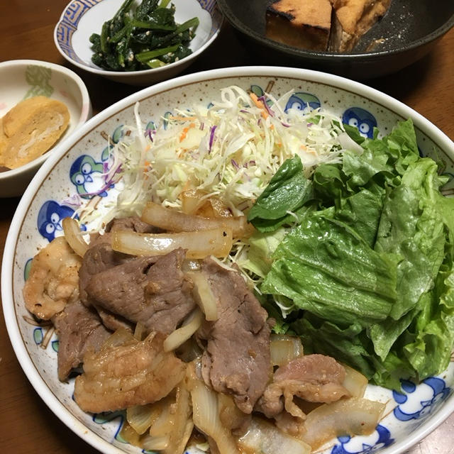 二太郎用ブランチ☆生姜焼他〜