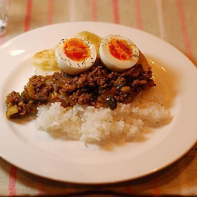 小林家秘伝のドライカレー＊もやしのマヨ和え定食