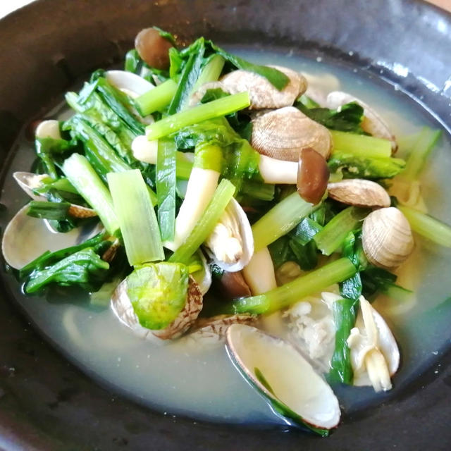 1食分が30円以下！！激安！スーパーの熟成ちぢれ生中華麺で野菜たっぷりアサリラーメン