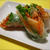 豚しゃぶキムチの生春巻き　boiled pork shabu-shabu and kimchi spring roll!!