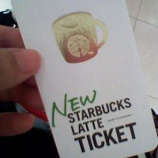 スターバックスラテチケットをゲット