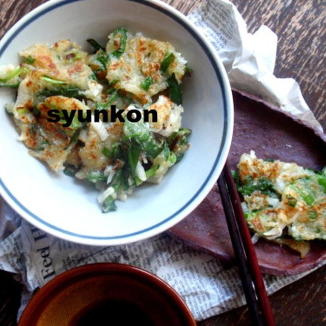 第二段！簡単！驚きのもちもちじゃがいもチヂミ。大根入り。