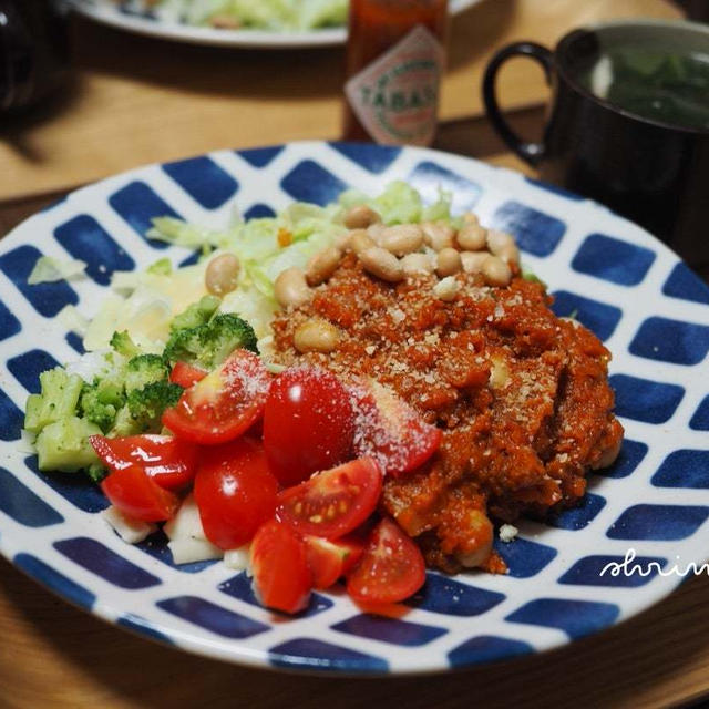 めんつゆとスパイスでタコライスもどき