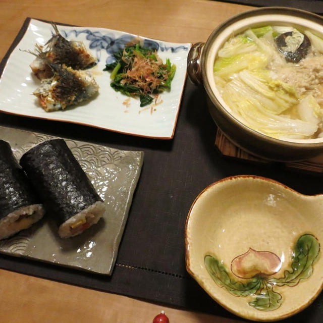 節分の夜　～　やっぱり「恵方巻」と鰯と福豆と…♪