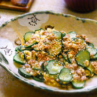 きゅうりと豆腐ミンチの旨あんかけ &「レシピブログmagazine秋号」掲載のお知らせ