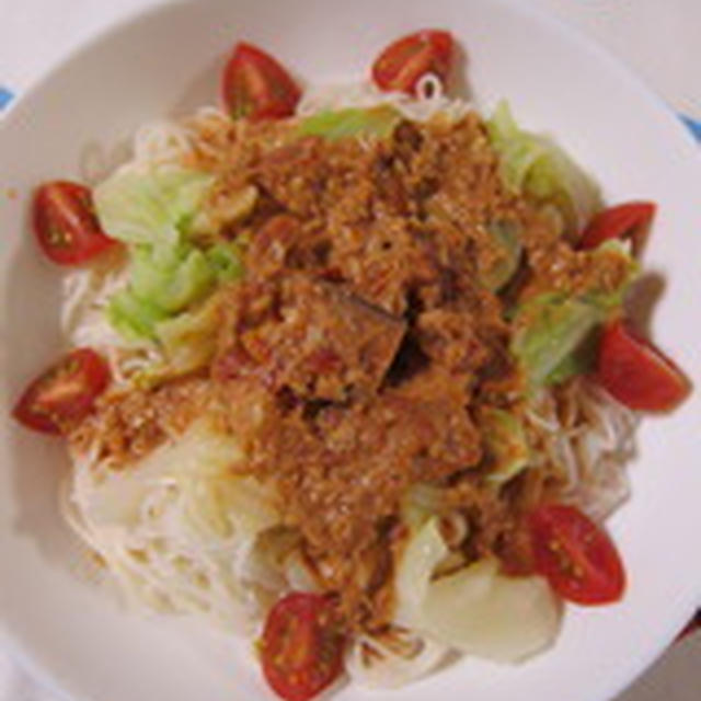 「トマトバンバンジーそうめん」
