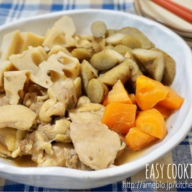 少し時短！美味しい～♡鶏肉と根菜の煮物-簡単＊時短＊作り置き＊和食＊みたらし団子