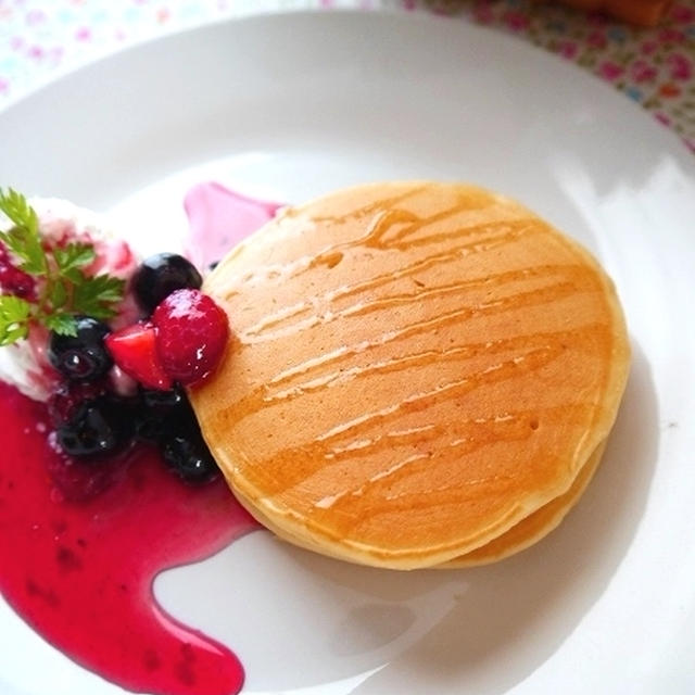 ヨーグルトパンケーキ【パンケーキを焼きムラなく綺麗に焼くコツ】