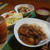 牛肉カレーとサトイモの煮っ転がし