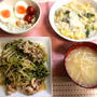 おかずワンタン&豚肉の豆苗ともやし焼き