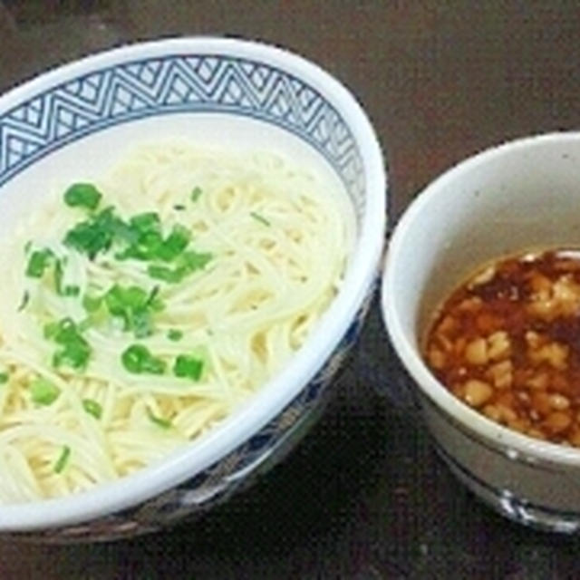 納豆つけホット素麺