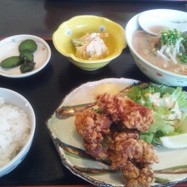 外ランチ☆酢豚ランチ　粘土で～。