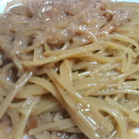業務スーパーの万能調味料・焼き肉のたれでカルボナーラパスタ♪