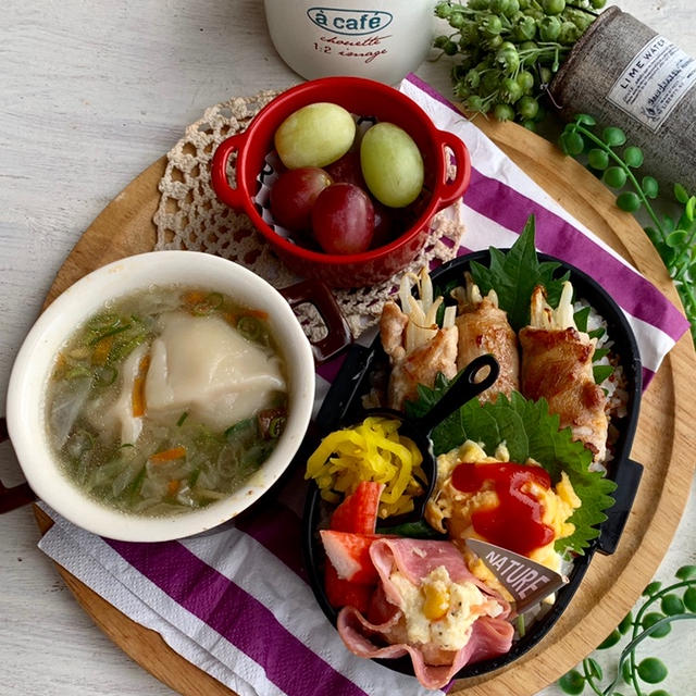＊息子の豚肉ロール弁当とやる気の出ない旦那弁当＊