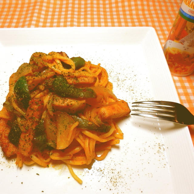 うどんdeナポリタン