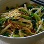 茹で三ツ葉のコチュ味噌うどん