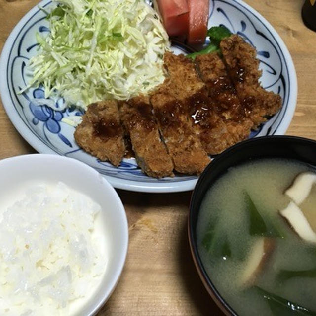 トンカツ夕食