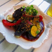 揚げ夏野菜のピリ辛韓国風