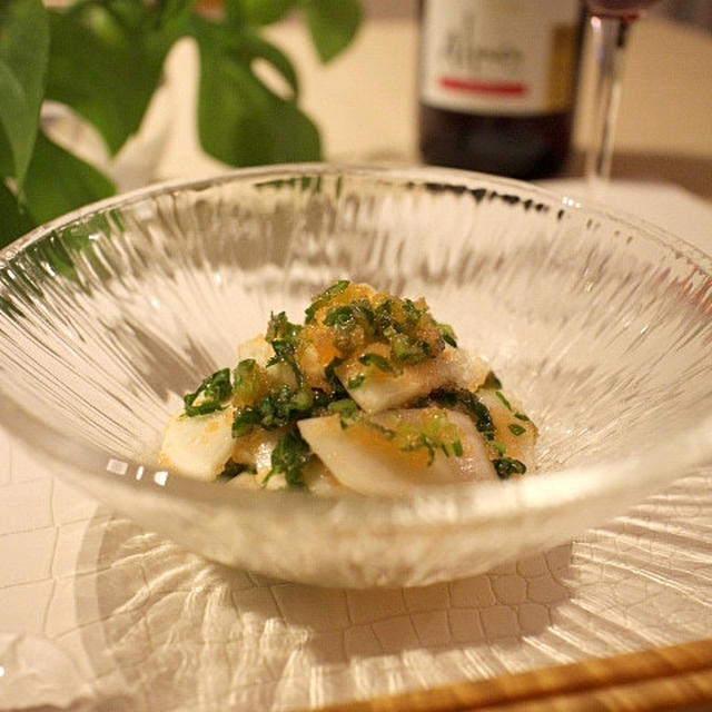 かぶの明太子和え、5分で作れる簡単おつまみ！
