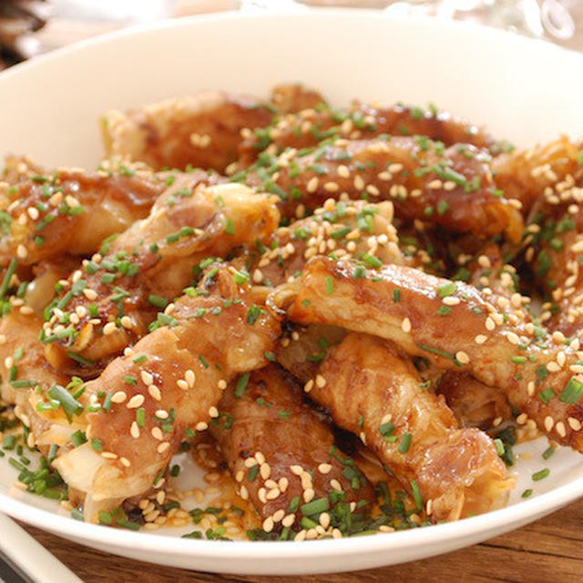 「玉ねぎの豚肉巻き〜ピリ辛照り焼き〜」&「春の一時帰国　⑤香りとお花の時間」