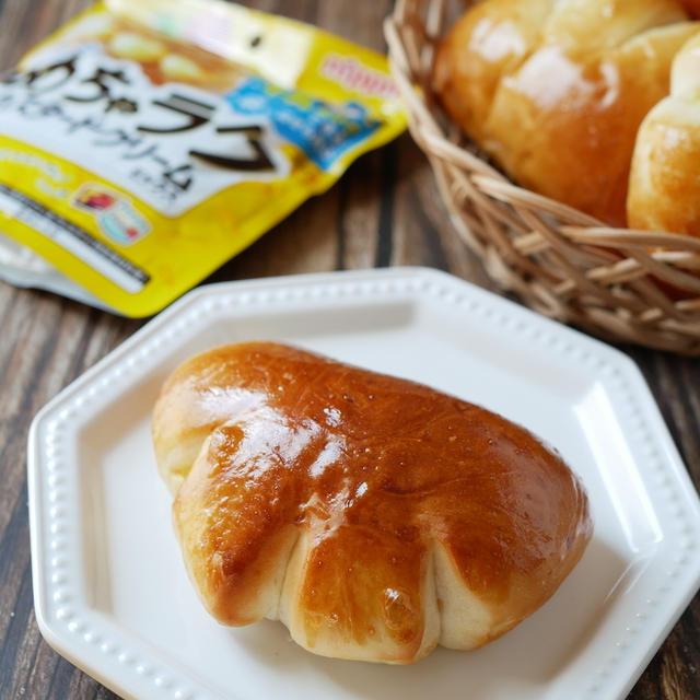 めちゃラクカスタードクリームミックスでクリームパン