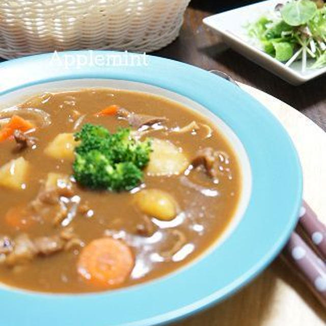 牛タンシチューの晩ごはん