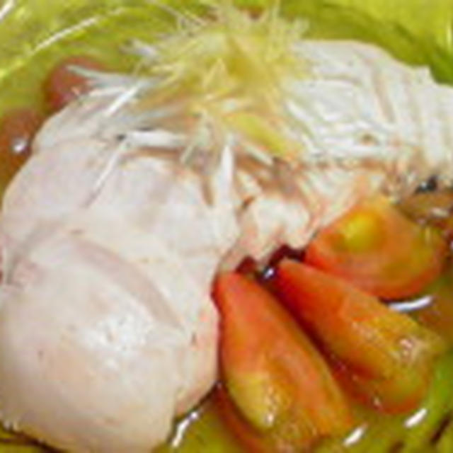 鶏胸肉の鶏ハム風　梅干し煮
