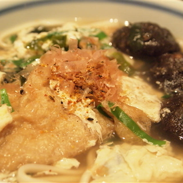 簡単に　ちょっと豪華に　うどん