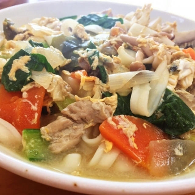 野菜たっぷりのきし麺＆のんちゃんママの作ったリラックマ弁当♪