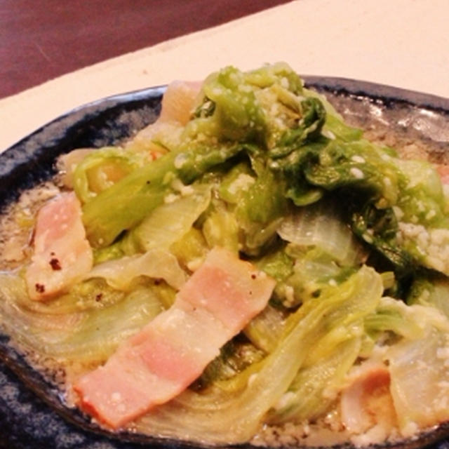 まるごとレタス1個♪オイマヨ炒め