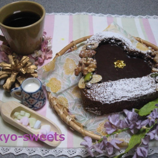 ずっしり☆ショコラハートケーキ