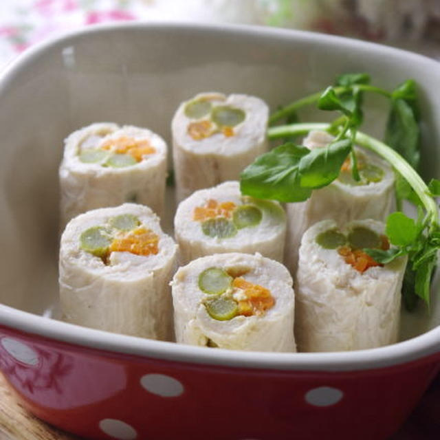 レンジでチン！ささみの野菜ロール