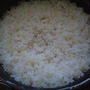 湯立てで白米（９８２）。。。宮城県産登米の米特別栽培米ササニシキ・白米（あいざわ米店）と茨城県産うまかっぺコシヒカリ玄米・新米（あいざわ米店）