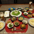 5/25の晩ごはん　和小鉢＋αで13品　お野菜だけで満腹に(笑)