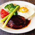 検査の日は手抜き兼用ごはんとコンビニ晩御飯☆ハンバーグワンプレ♪☆♪☆♪