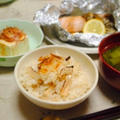 松茸ご飯と鮭のホイル焼き*