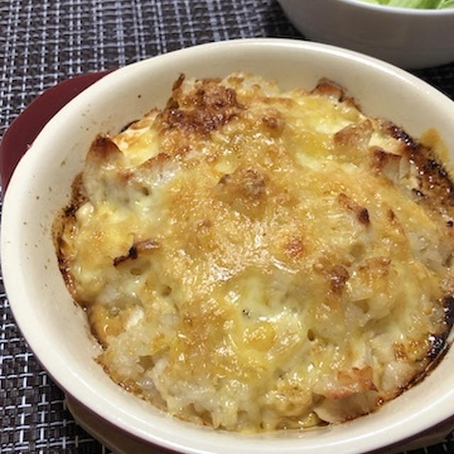 トースターでチーズ親子丼