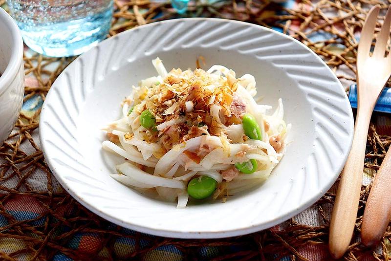 枝豆と新玉ねぎのツナサラダ【時短簡単ダイエットサラダ】｜レシピ・作り方