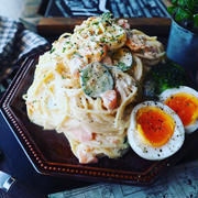 雨の日の子供たちの運動不足解消に(笑)と、抱えて食べたい❤️我が家の特製スパサラ♪