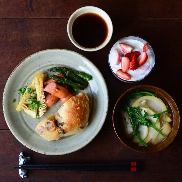 二日まとめて朝ごはん