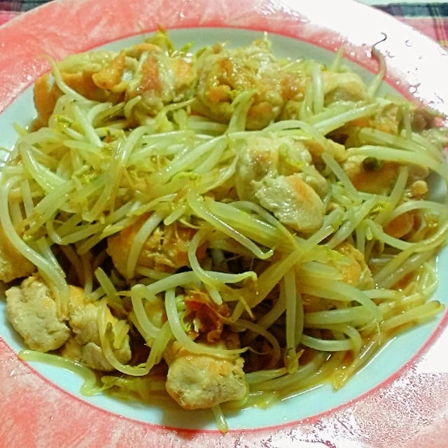＊鶏肉ともやしのオイスター炒め＊