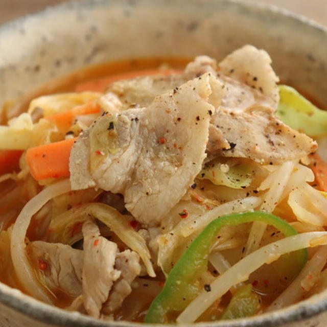 包丁不要！調味料塩こしょうのみ！すぐに作れる豚キムチ汁