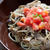 茸のマリネの冷たいパスタ