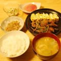 昨夜は牛肉ともやしのガーリックソテーなど～
